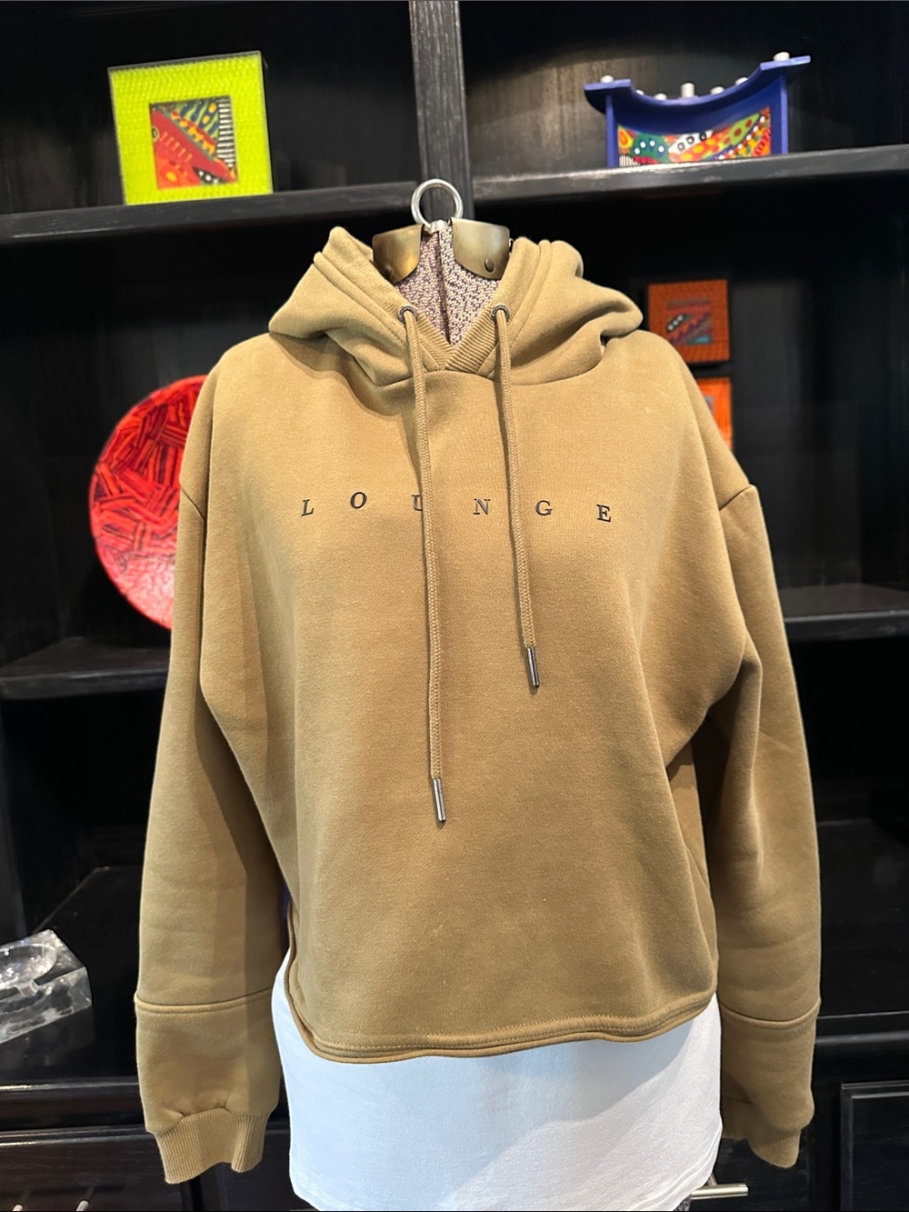 Women’s LOUNGE Olive Cropped Hoodie